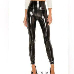 Faux Patent Leather Leggings in Classic BlackSPANX size: S